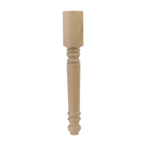 24 1/4 x 2 3/4 Farm Tall End Table Leg in Red Oak, Osborne Wood Products, Mfr#: 1940O